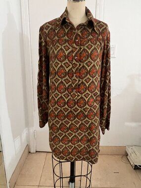 Antik Batik Floral Print Crepe Mini Dress Size XS
